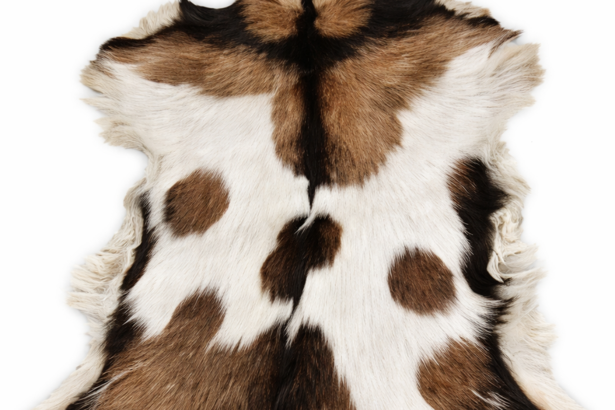 Δέρμα κατσίκι για διακόσμηση με φυσικό χρώμα μαλλιού