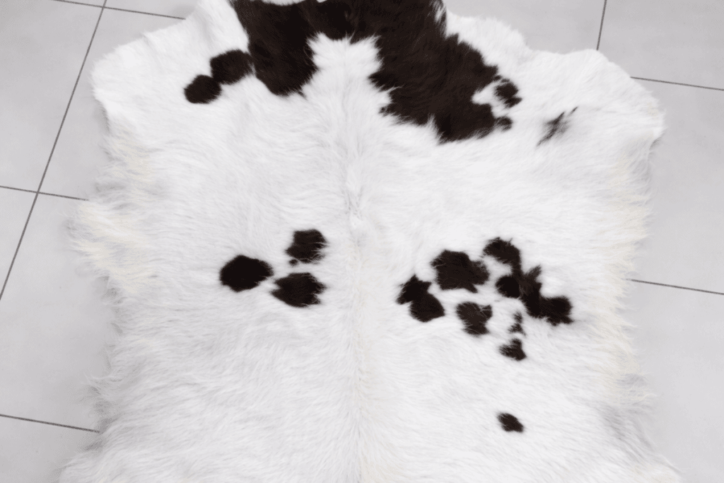 calfskin leather rug for home decor natural hide